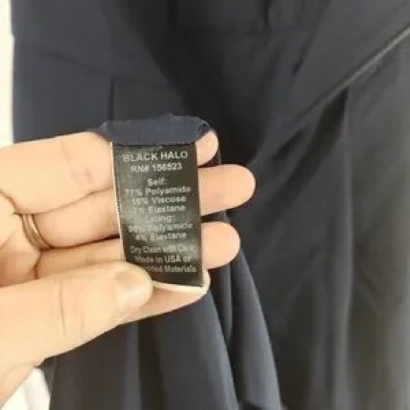 Black Halo Navy Backless Dress - Picture 6 of 8